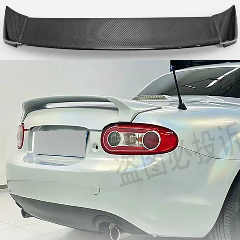 

For MX5 NC NCEC Roster Miata EPA 3 type rear spoiler car MC design glossy fiber trunk wing lip 2009-2015 (PRHT hardtop only)