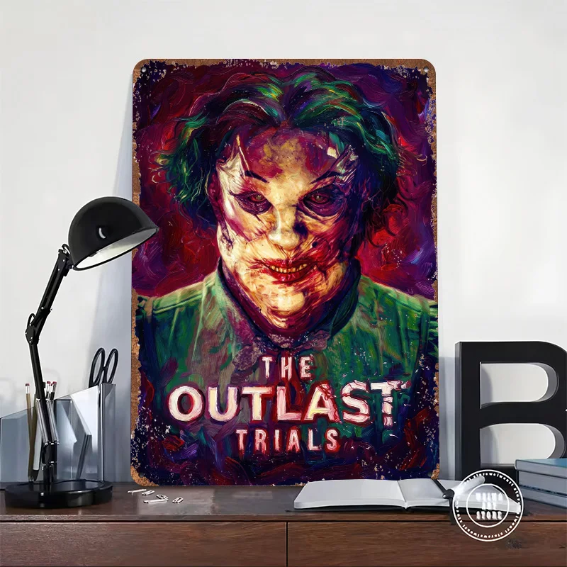 The Outlast Trials Game Metal Poster Customized Wall Art Retro Vintage Tinplate Signs for Bathroom Decor Room Accessories House