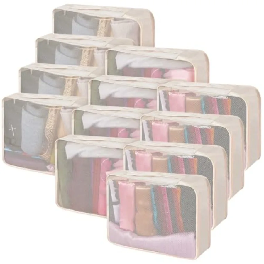 

Набор из 12 упаковочных кубов для чемоданов и дорожных сумок, сетчатые органайзеры для походов, кемпинга, путешествий, для одежды и аксессуаров