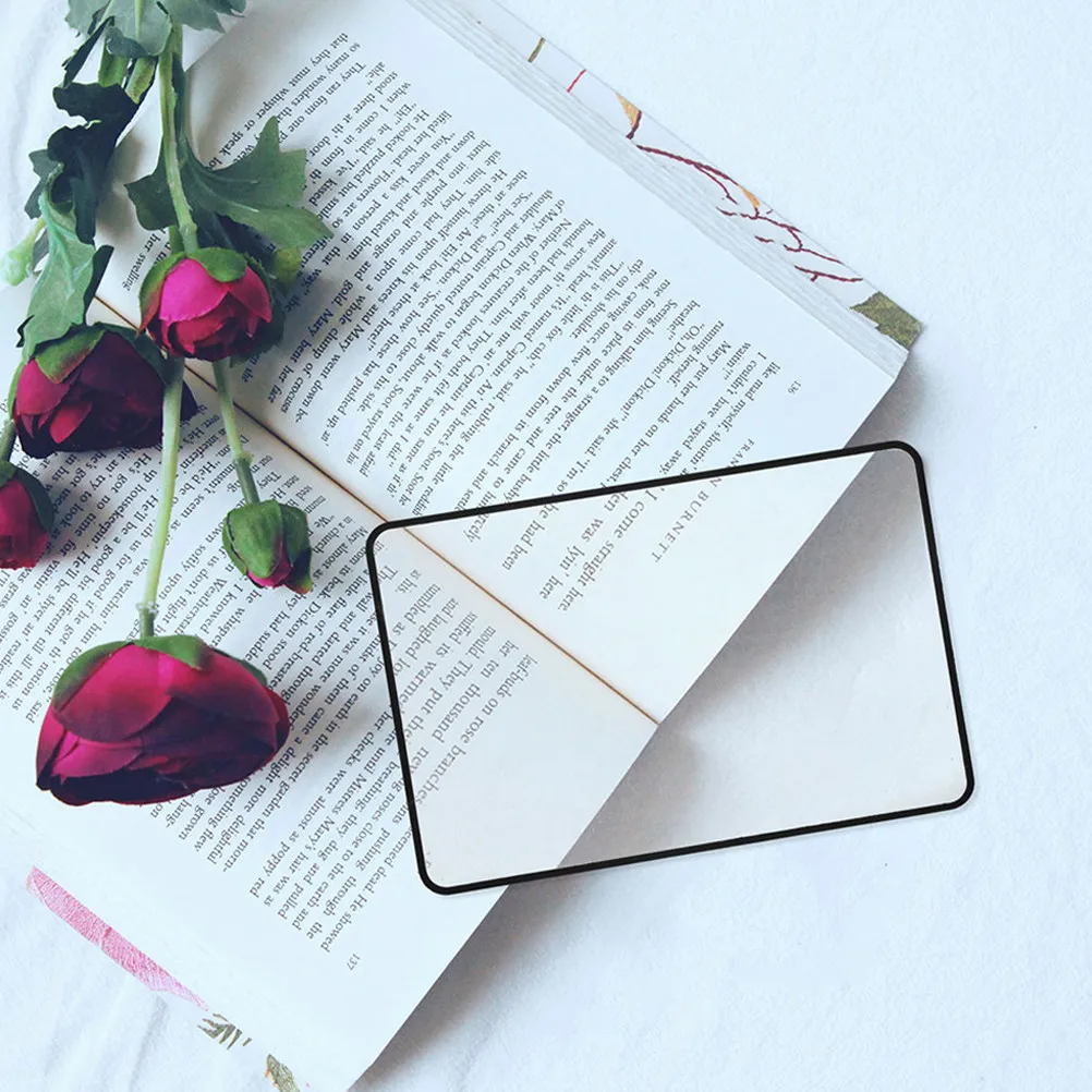 8 Pcs Flat Magnifier for Reading Bookmark Magnifying Lens 3x Page Books Magazines Card Size PVC Lightweight Small Prints