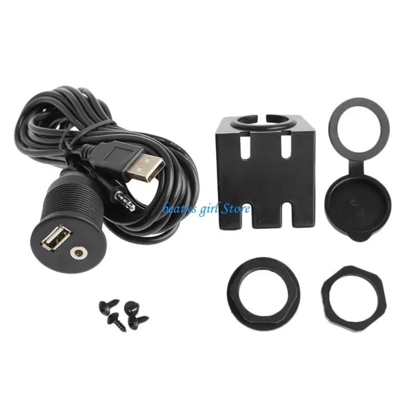 C7AB High Quality USB and 3.5mm Connector for Vehicle Devices Improve Your Connection