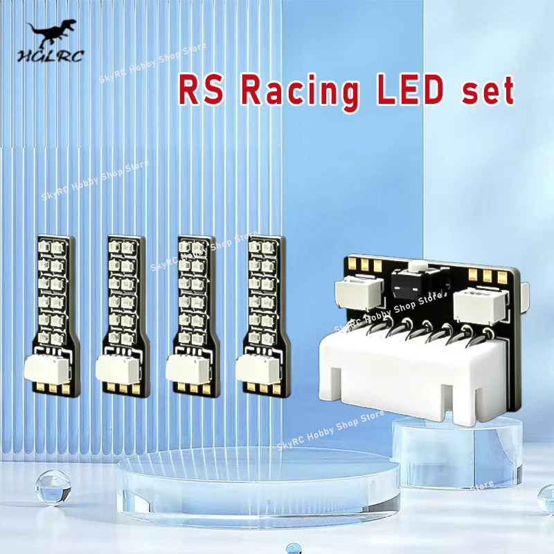 HGLRC RS LED Light Strip Set,6 Colors One‑Key Switching 5 Brightness 4 Modes Plug‑and‑Play For FPV RC Model Accessories