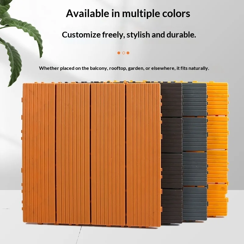 Modern Minimalist PVC Snap Lock DIY Patio Deck Tiles Balcony Garden Waterproof Outdoor Energy Saving Home Decor Novelty New
