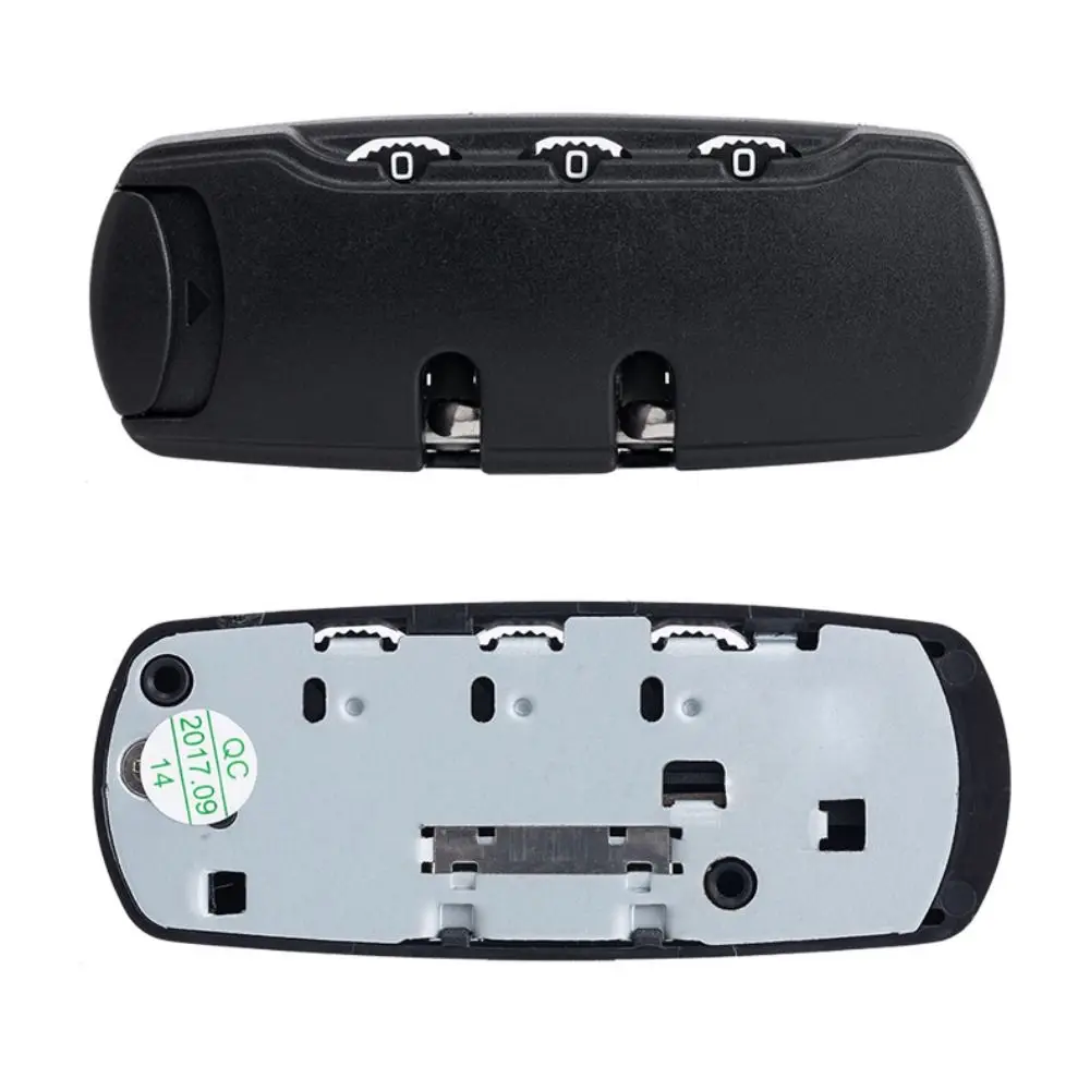 قفل الأمتعة المعدني مكون من 3 أرقام قفل برمز أسود قفل رقمي مضاد للسرقة آمن لحقيبة السفر