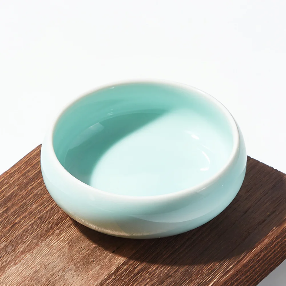 Round Ceramic Brush Cleaner Bowl Antique Ink Well For Traditional Chinese Painting Calligraphy Writing Tool Accessory