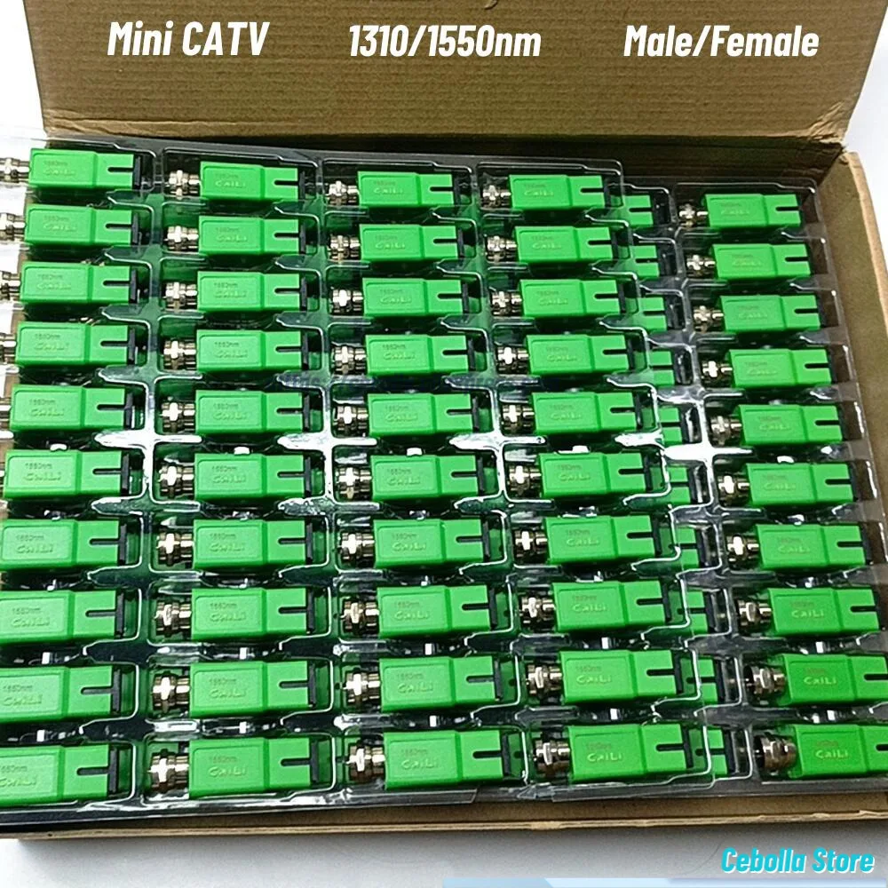 FTTH CATV Single Optical Receiver 1310/1550nm Male/Female MINI Node Passive Photoelectric Converter 50pcs