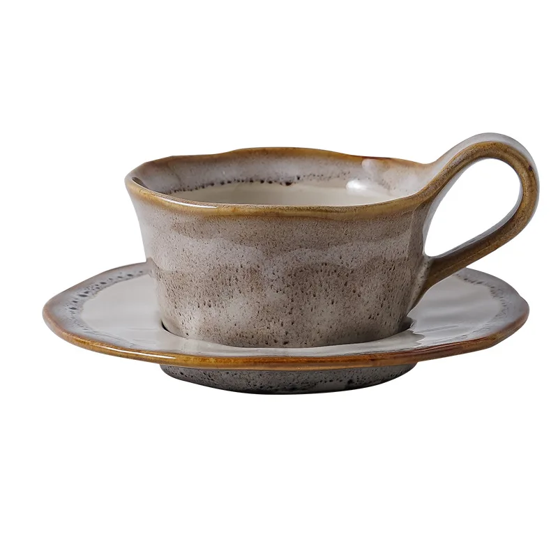 Home Kitchen ins simple ceramic latte art mug creative set mug kiln transformed into office afternoon tea coffee cup and saucer