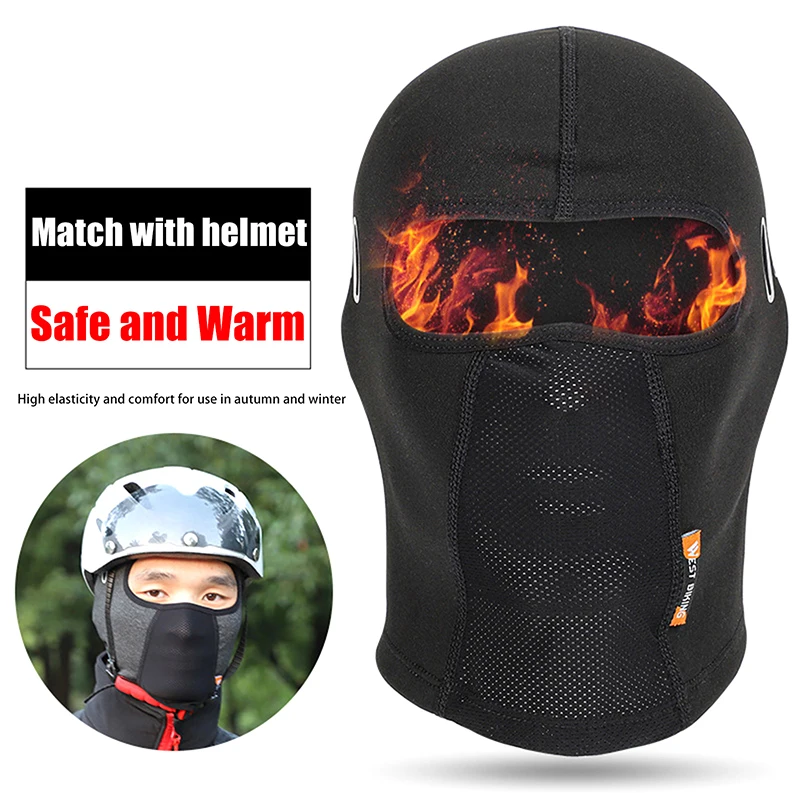 1PC Bicycle Windproof Thermal Sport Gear Winter Motorcycle Fleece Balaclava Mask Men Cycling Caps Running Ski Hiking Hat