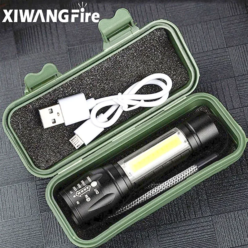 Portable Rechargeable Zoom LED Flashlight XP-G Q5 Flash Light Torch Lantern 3 Lighting Modes Camping Light Mini Led Flashlight