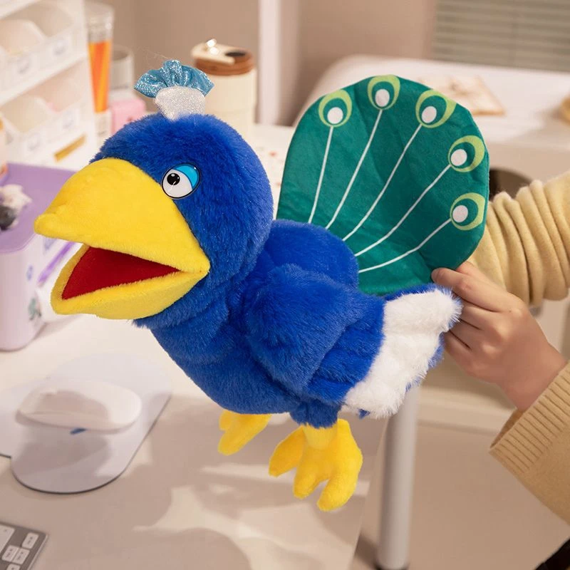 35cm Urocza Lalka Ptak, Pluszowa Maskotka, Zabawka Edukacyjna dla Dzieci, Interaktywna Rękawica do Wertyloquizmu, Interaktywna Zabawka Rodzinna, Lalka Ptak