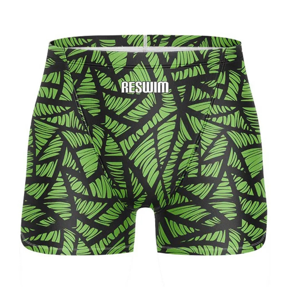 Summer Men's Swim Jammer Swimsuit Shorts Swimming Trunks Beach Tights Shorts Surfing Diving Swimwear New Gym Jammers Lycra Pants