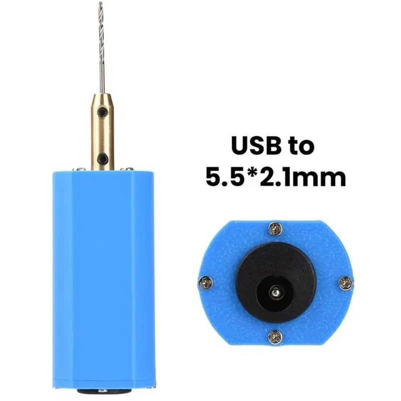 WCS-Miniature USB Drill 10000 RPM High Speed 5V Rotary Tool For DIY Wood Plastic Drilling With 1.5M Cable 3/6 Drill Bits