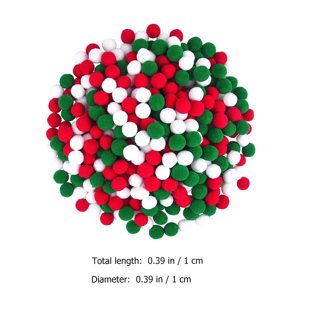 

2000 Pcs Christmas Pom Decor Pompoms Xmas Balls Winter Decorations Ornaments Merry Party Small Child