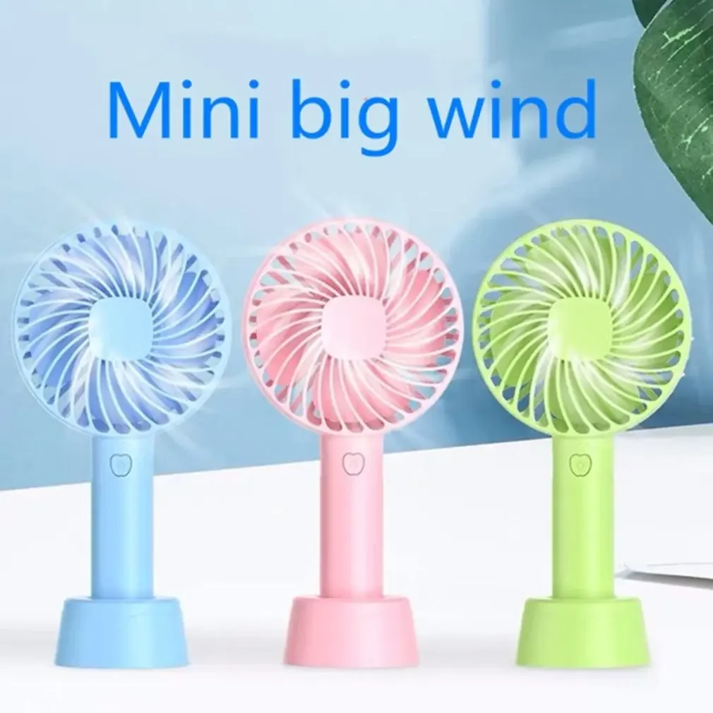 A20 Handheld USB Charging Mini Fan with Base - Silent Student Desk Table Fan