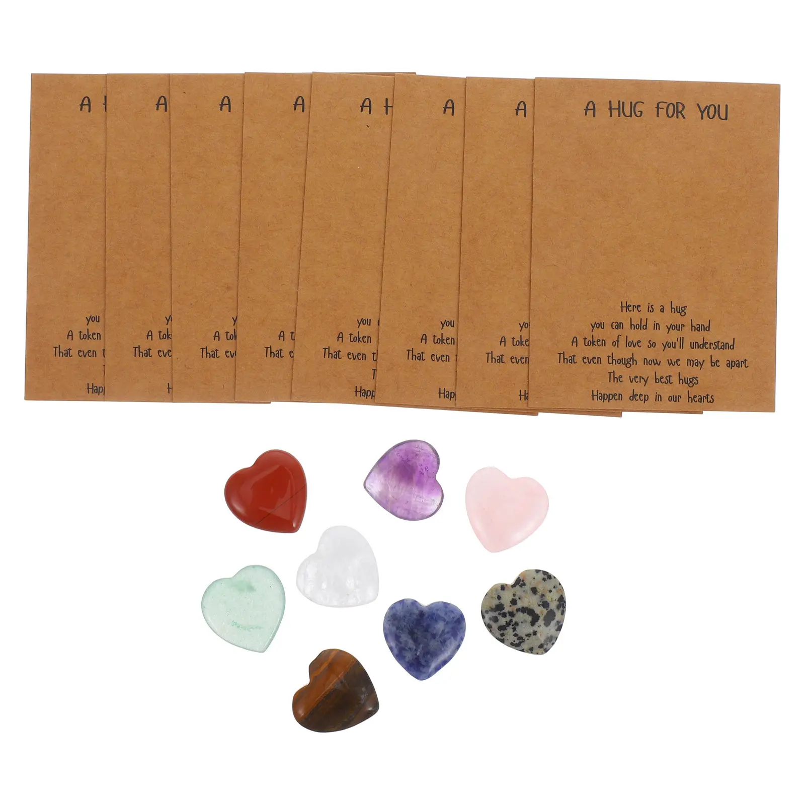

Набор из 1 комплекта открыток с камнями в форме сердца для Дня святого Валентина и Дня матери, романтические открытки для обмена любовными посланиями своими руками