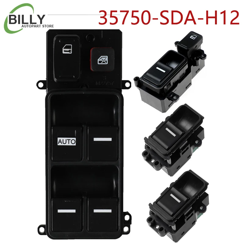 YAOPEI 35750-SDA-H12 35750SDAH12 Auto Electric Power Window Switch for Honda Accord 2003-2007 35760-SDA-A21 35770-SDA-A21