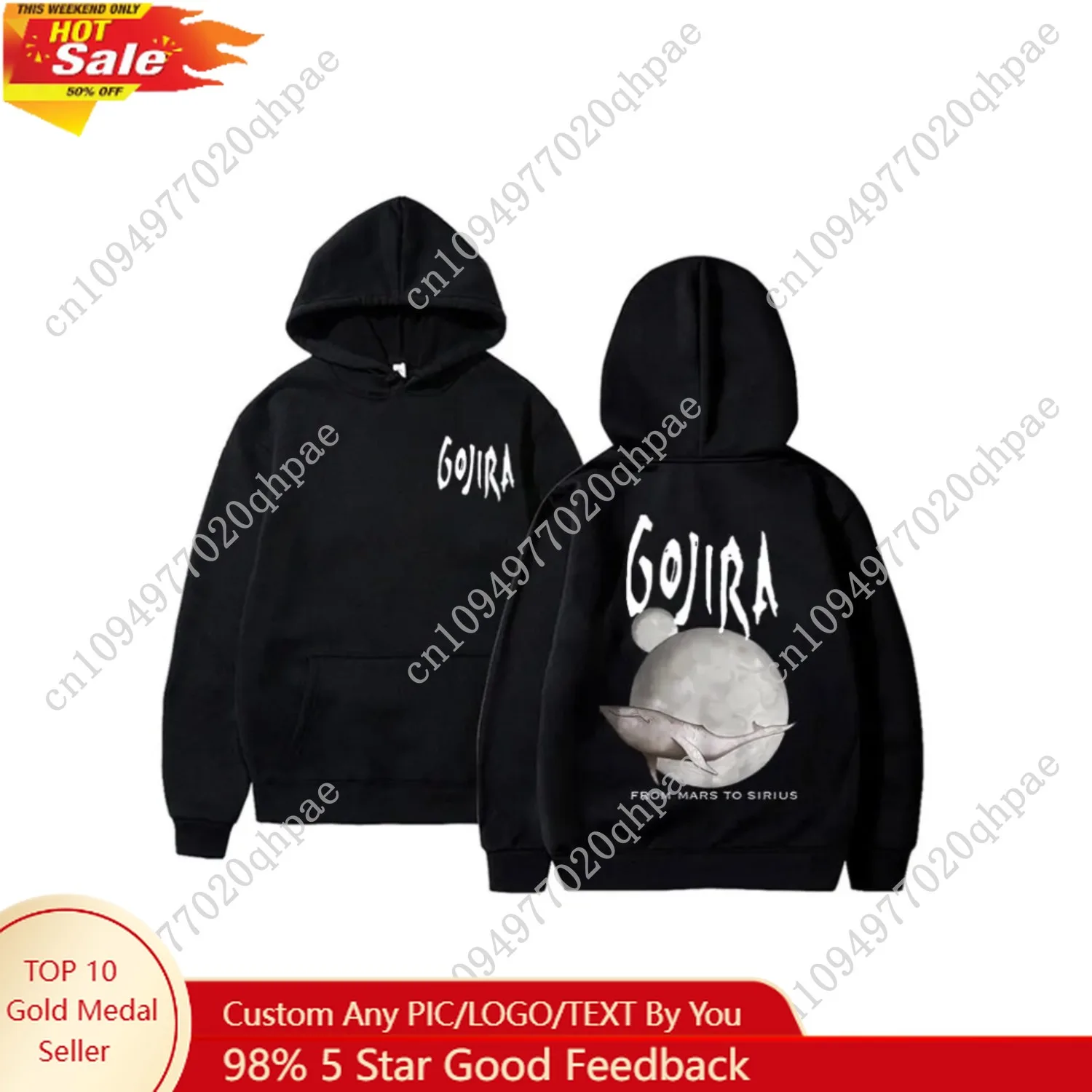 

France Metal Band Gojira From Mars To Sirius Flying Whales Music Album Graphic Hoodie Male Fashion Vintage Pullover Tracksuit