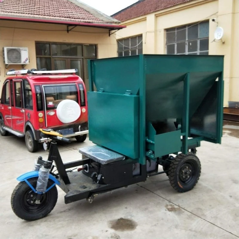 Machinery for feeding operations in community farms, three-wheeled feeding trucks in agricultural and animal husbandry