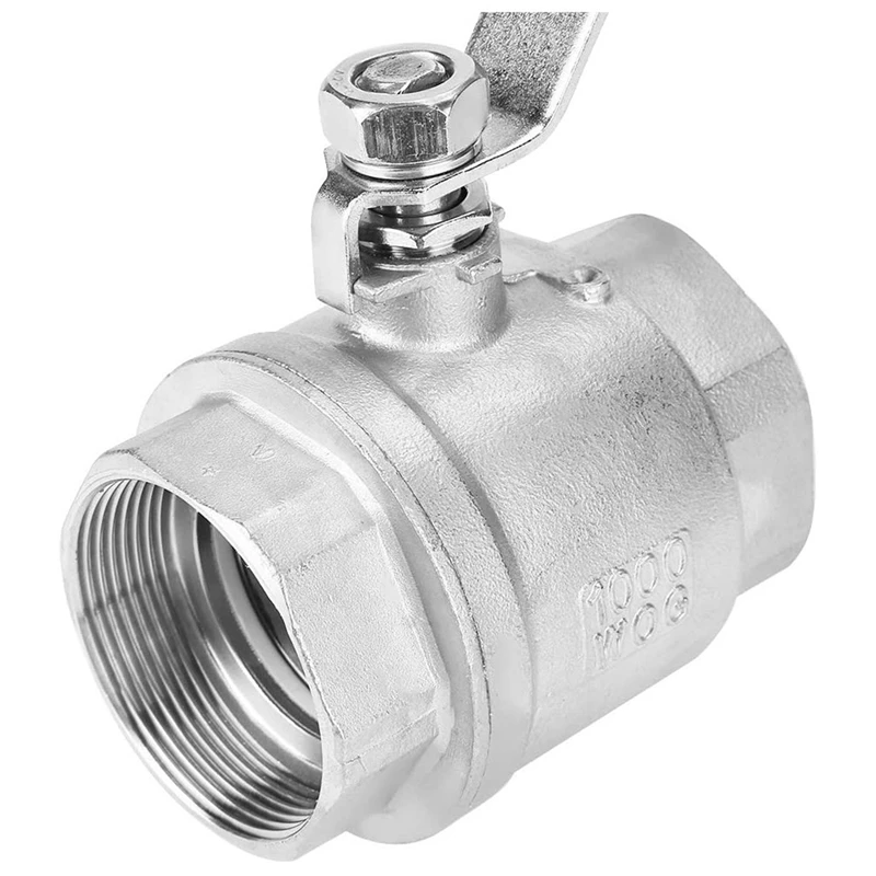 2X Ball Valve Female Thread 2 Inch 304 Stainless Steel Full Port Female Thread Ball Valve 2 Inch DN50 1000 WOG