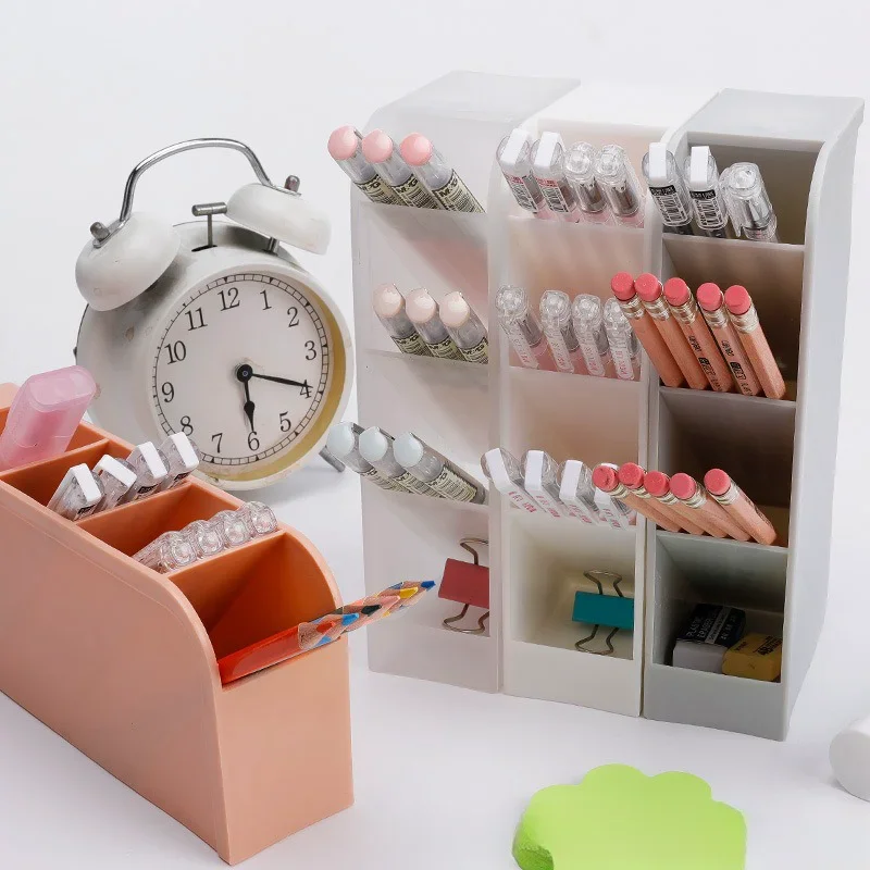 Creative Hollow Pen Pencil Pot Holder Brush Storage Desktop Rack Student Gift Storage Rack Box Stationery Holder Office Supplies