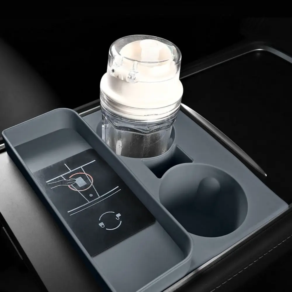 

Anti-slip Car Center Console Cup Holder Absorb Shock Anti-rollover Water Bottle Limiting Organizer Non-destructive Installation