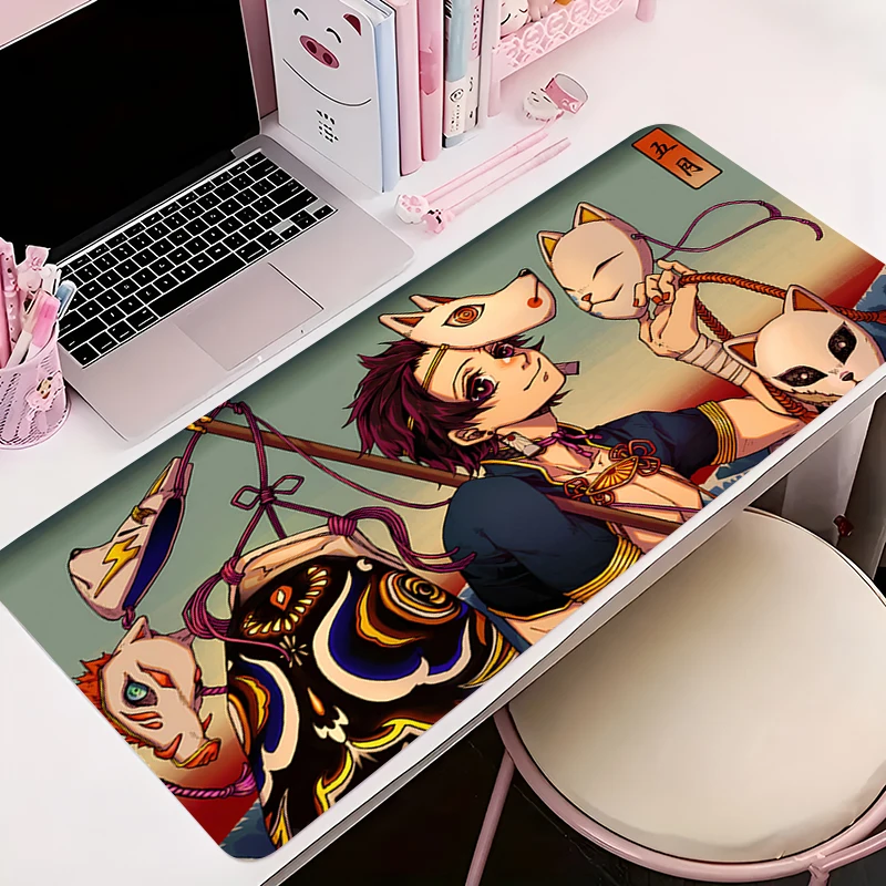 

Mouse Pad Anime Non-Slip Natural Rubber Soft Mousepad Gaming Accessories Office Large Gamer D-demon Slayer Tanjiro Keyboard Mat