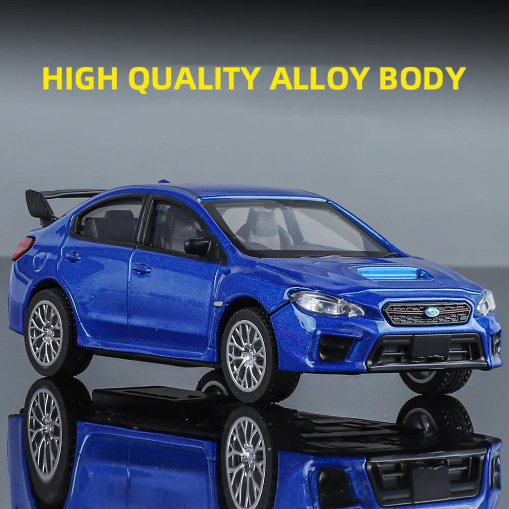 1/43 Schaal Subaru WRX STI Legering Sportwagen Miniatuur Diecast Auto Model Pull Back gesimuleerde Verzamel Kinderen Verjaardag Speelgoed Geschenken