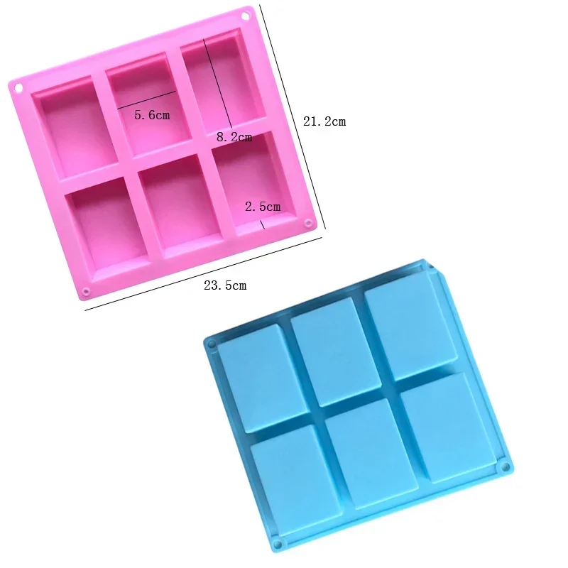 6/24 Even Square Soap Mold Silicone Dessert Cake Mold Bakeware Form Baking Tools DIY Handmade Craft Plaster Aromatherapy Molds