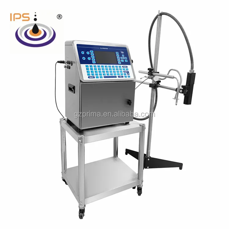 Food Expiry Date Printing Machine IPS-B600 PLUS+metal Barcode Inkjet Printer for Coding Water Bottle and Paper Box