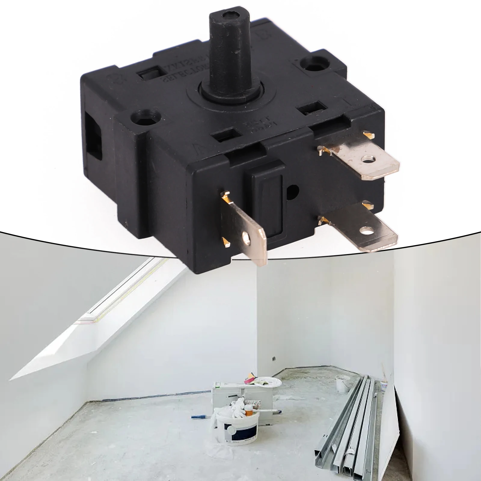 3 Pin 5 Pin Rotary Switch Selector for Electric Heaters AC 250V 16A Rated Switch Compatible with Different Heater Models