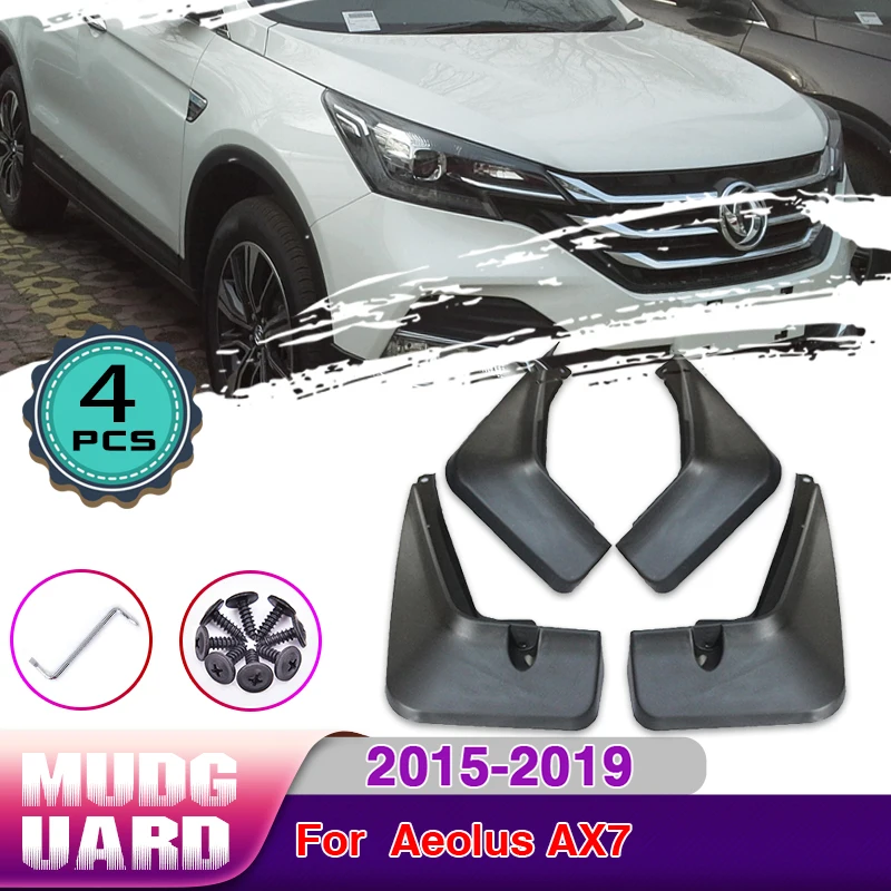 Mudguards For Aeolus AX7 2015~2019 Mudflap 4Pcs Front Rear Mud Splash Guards Flaps Fender Auto Wheel Arch Pads Car Accessories