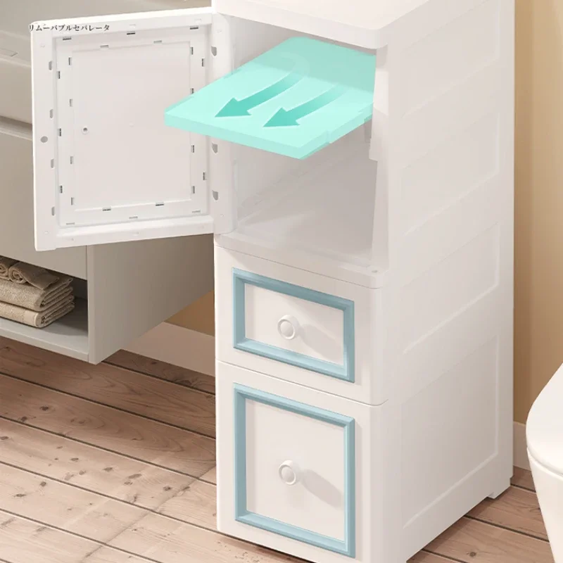 Limited Household Items Open Door Type Plastic Seam Storage Cabinet Bathroom Narrow Edge Storage Drawer Kitchen Gap Shelf