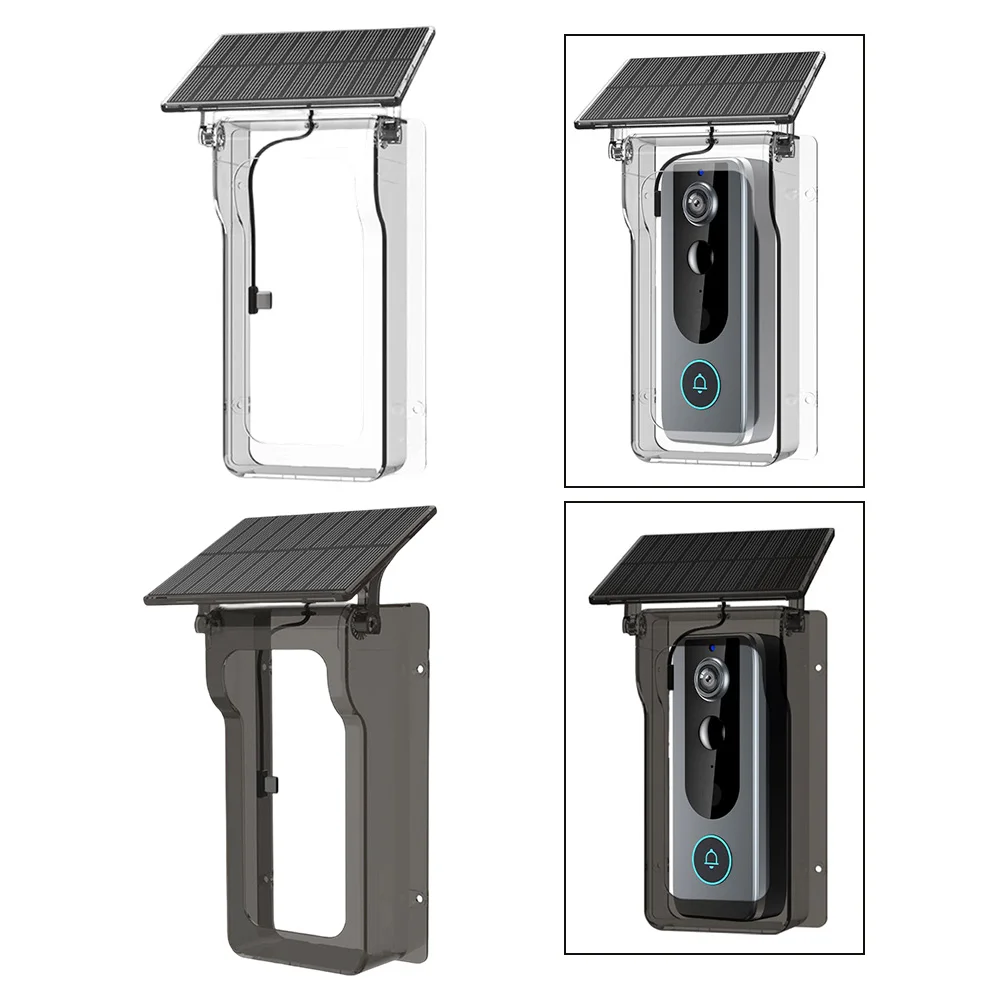Tuyas Wireless Doorbell Solar Cover Rain Cover 1080P-Video Intercom 2 Way Audio Motion Detection Peephole Door Camera Wifi Bell
