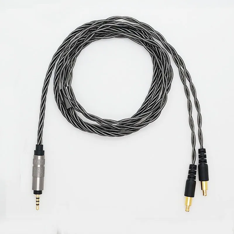 يصلح للصوت-تكنيكا MSR7B SR9 ES750 ES770H ESW950 WP900 HIFI سماعات الكابلات 4.4 متوازن سماعة الأساسية بالفضة كابل