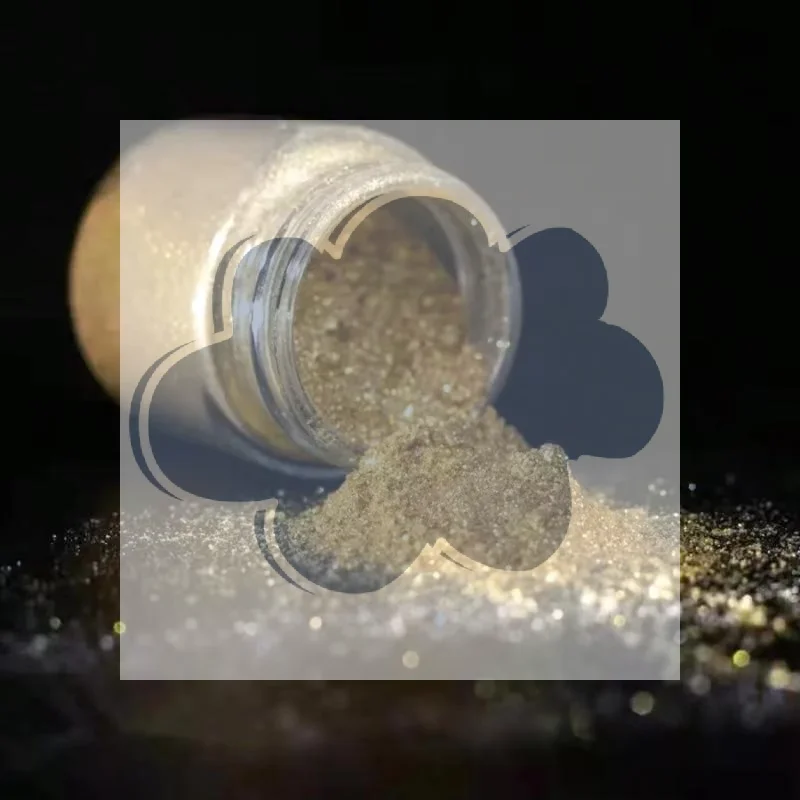 1 Bottle Nail Glitter Mica Powder Super Shiny Golden White Mica Pearl Powder DIY Jewelry&Eyeshadow&Soap Making Dye Pigment