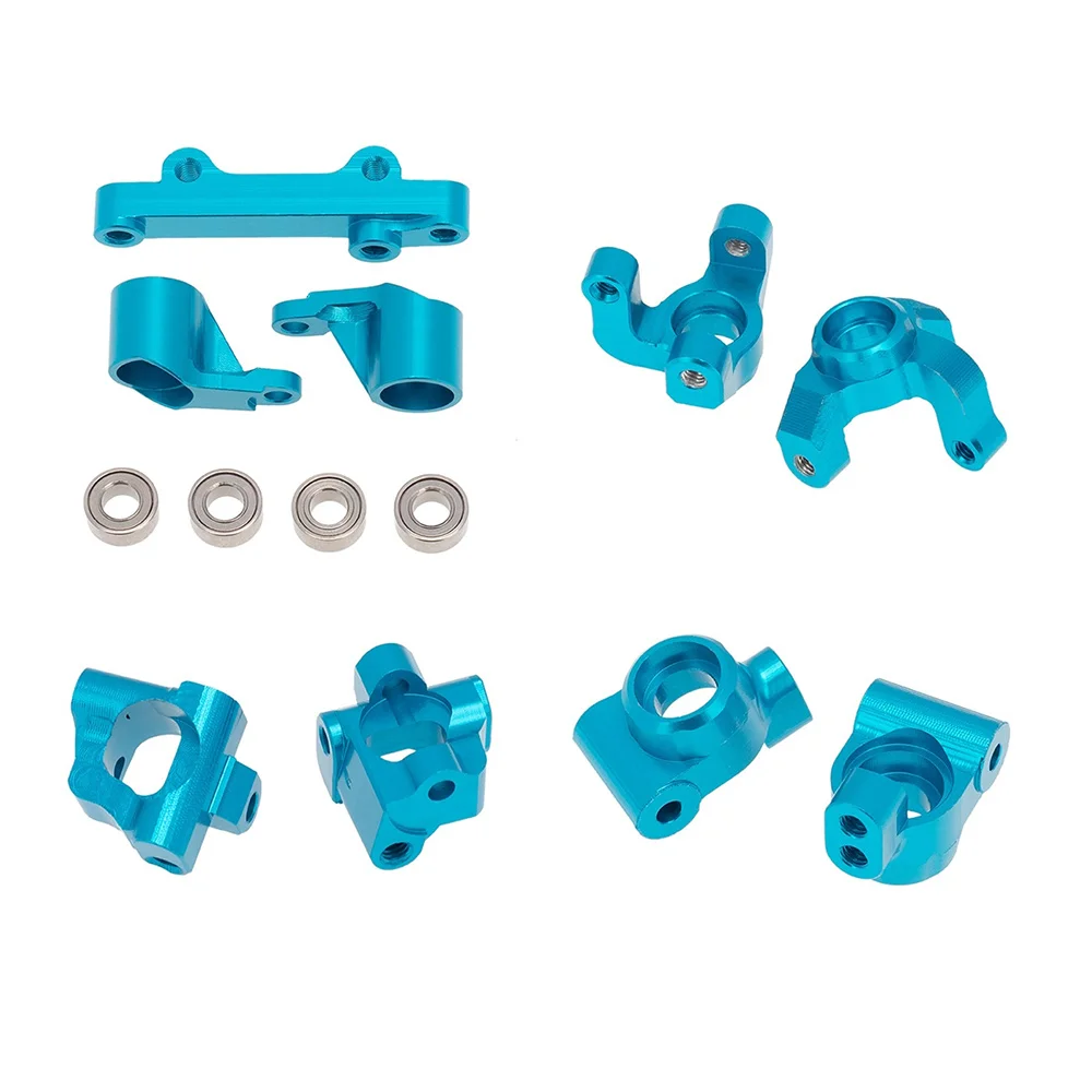 Metal Upgrade Parts Kit Steering Knuckle C-Hubs Bellcranks Set for Losi 1/18 Mini-T 2.0 2WD RC Truck Upgrade Parts,1