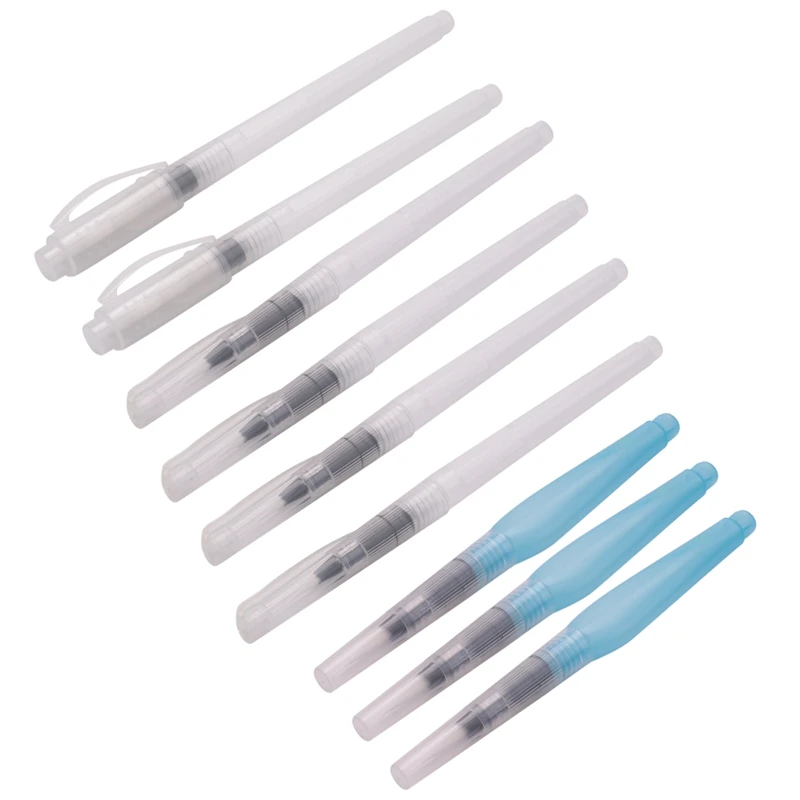 مجموعة أقلام فرشاة مائية بخزان مياه ، أقلام للرسم بالألوان المائية ، 9 * *