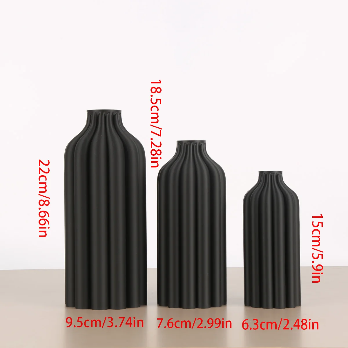 طقم مكون من 3 قطع، طقم مزهرية على الطراز البوهيمي، مناسب لغرفة المعيشة وغرفة الطعام وديكور المكاتب - مزهريات أنيقة