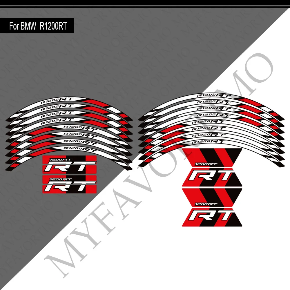 For BMW R1200RT 1200 RT Motorcycle Fairing Fender Trunk Luggage Protector Kit with Tank Pad Grips Knee Wheels Stickers Decals