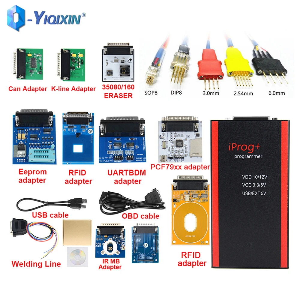 IPROG Pro V86 IMMO ECU Key Programmer Adapters Support IMMO + Reset Iprog Pro Replace Carprog/DIgiprog/Tango Airbag Reset Tool