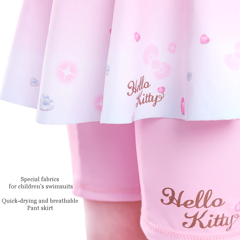 MINISO Hello Kitty dziewczyna strój kąpielowy Cartoon śliczne stroje kąpielowe dla dzieci dzieci strój kąpielowy strój kąpielowy spódnica studenckie