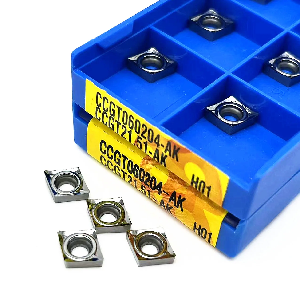 CCGT060204 AK H01 카바이드 인서트 내부 터닝 공구, CNC 알루미늄 절삭 공구, CCGT 060202 금속 선반 공구