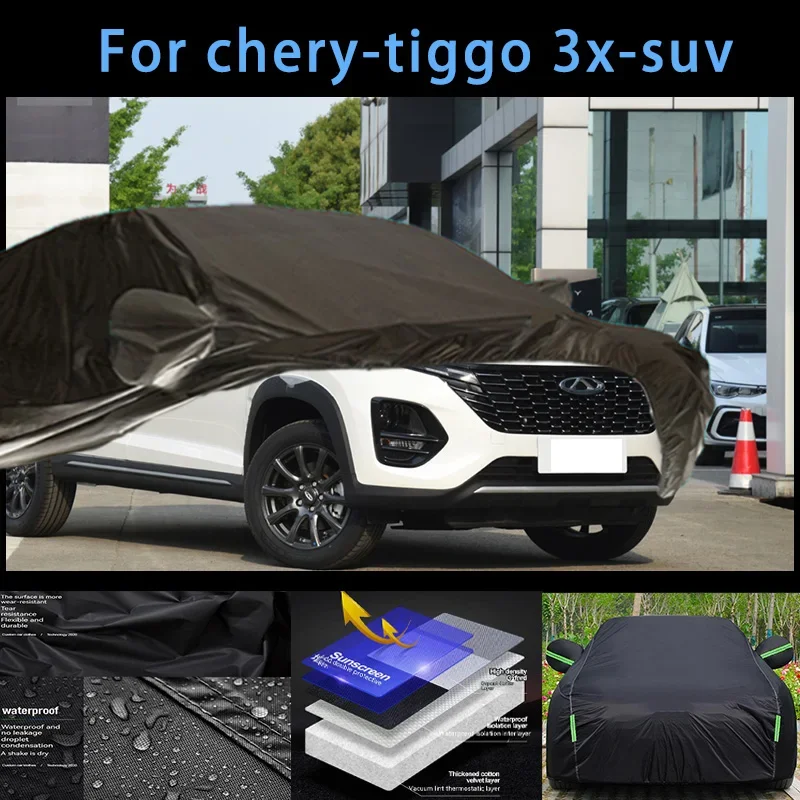 

For Chery-tiggo 3x-suv Outdoor Protection Full Car Covers Snow Cover Sunshade Waterproof Dustproof Exterior Car accessories