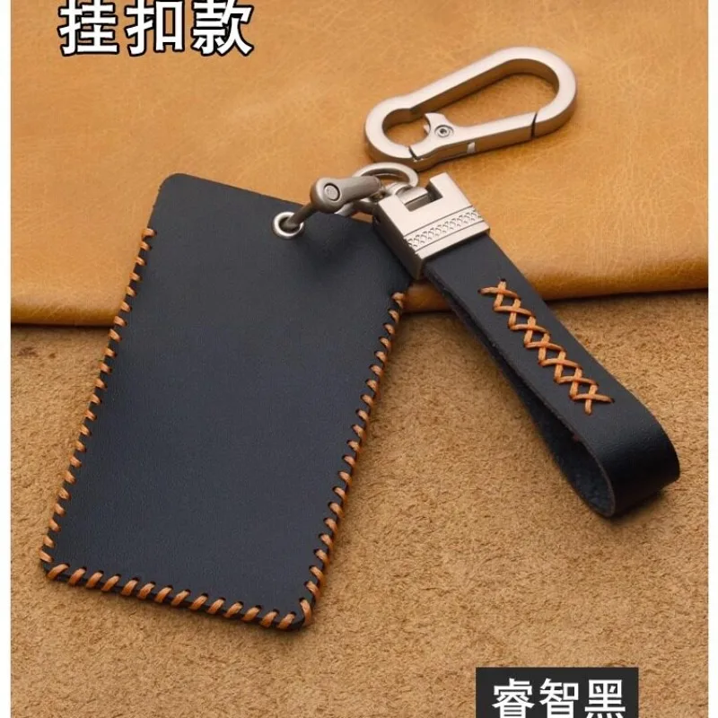 Кожаный чехол-ключница с NFC для GAC Qijing GT7 GX7 2026 - Тонкий защитный кошелек-футляр с кольцом для ключей