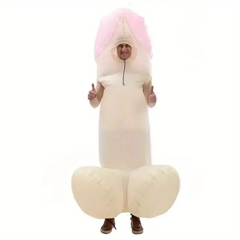 Disfraz de pene inflable para adulto, Adorable disfraz de pájaro inflable, disfraz divertido para Cosplay, despedida de soltero