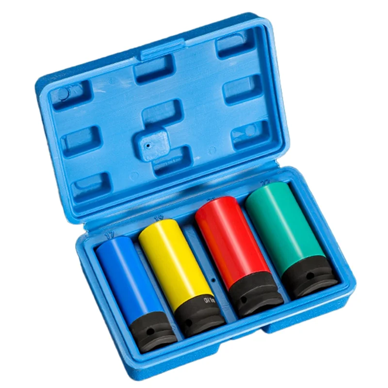 【Rushed】مجموعة أكمام بلاستيكية لواقي عجلة القيادة مقبس الصدمات 17 مم، 19 مم، 21 مم، و22 مم