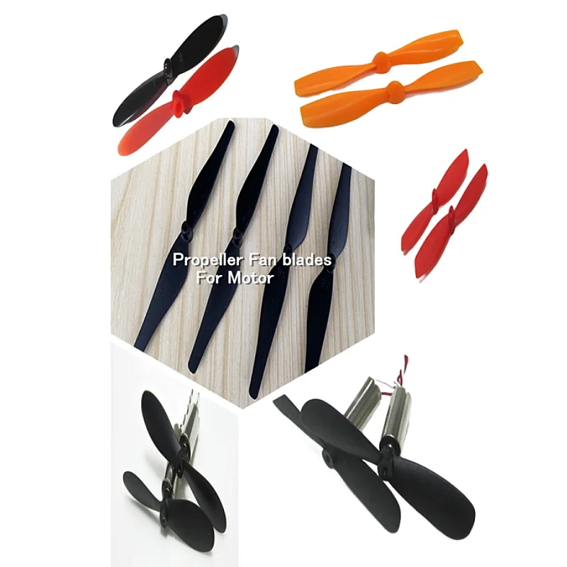 

For Coreless Motor Propeller Model Aircraft Fan Plastic blades DIY Aircraft Red Black Yellow