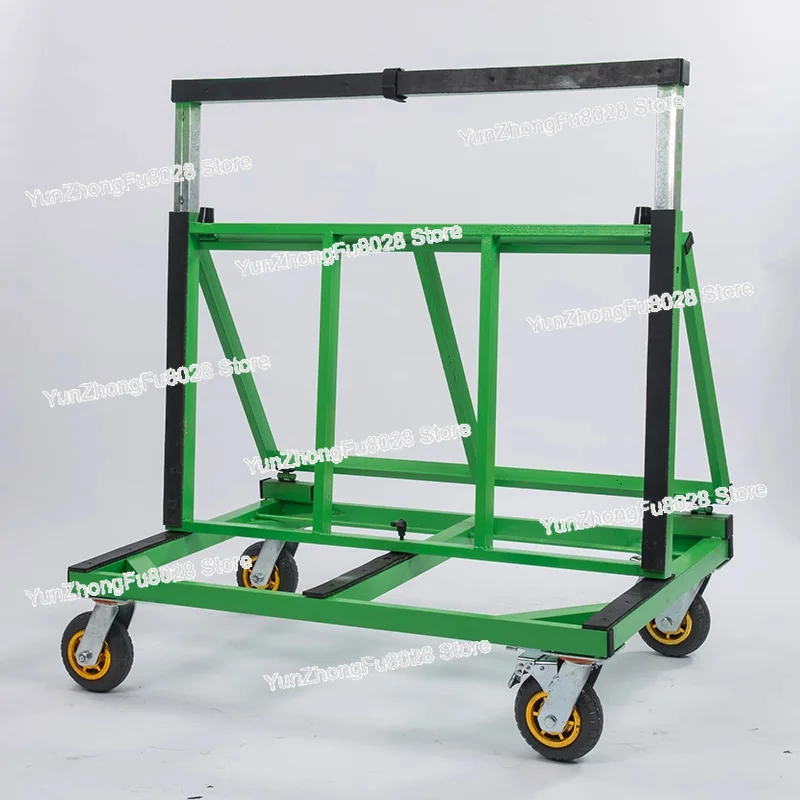 Foldable and Retractable Door  Window Large Glass Trolley Plate Handling Artifact Heavy-duty Silent Wheel Transfer Material Cart