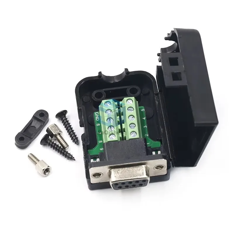 DB9 موصل COM نقل خالية لحام محطة DB9 ذكر موصل RS232 DB9 اندلاع D-SUB موصل أنثى