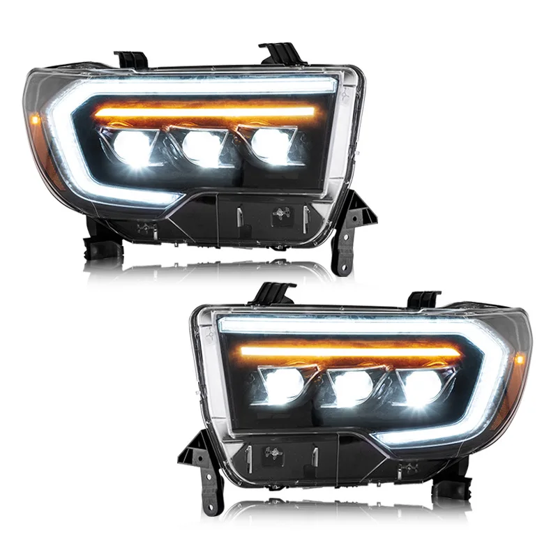 

Автомобильные фары, светодиодные дневные ходовые огни для Toyota FJ CRUISER LED 07-15, динамический стример, указатель поворота, передние фары